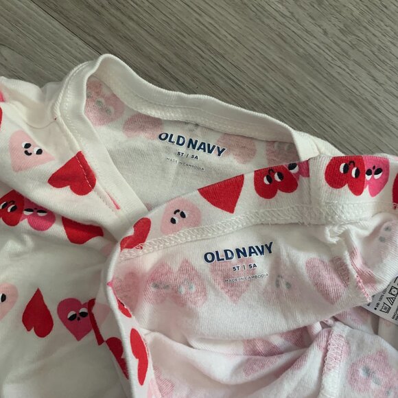 Children's Unisex Gender-Neutral Multicolour Heart Pajama Matching Set Snug Fit - Picture 2 of 3